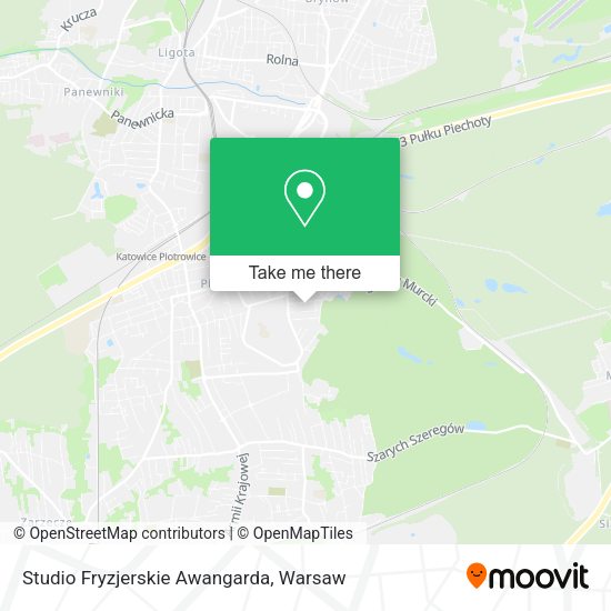 Studio Fryzjerskie Awangarda map