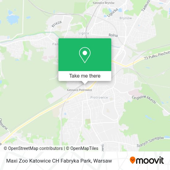 Maxi Zoo Katowice CH Fabryka Park map