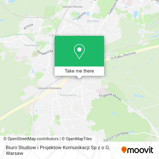 Карта Biuro Studiow i Projektow Komunikacji Sp z o O