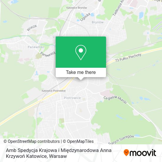 Amb Spedycja Krajowa i Międzynarodowa Anna Krzywoń Katowice map