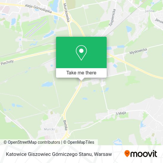 Карта Katowice Giszowiec Górniczego Stanu