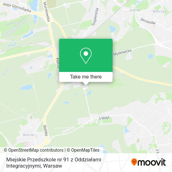 Miejskie Przedszkole nr 91 z Oddziałami Integracyjnymi map