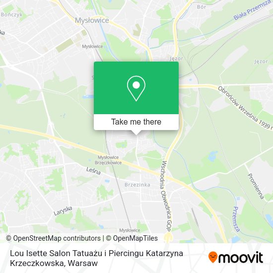 Lou Isette Salon Tatuażu i Piercingu Katarzyna Krzeczkowska map