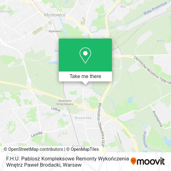 F.H.U. Pablosz Kompleksowe Remonty Wykończenia Wnętrz Paweł Brodacki map