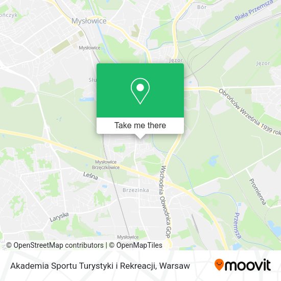 Akademia Sportu Turystyki i Rekreacji map