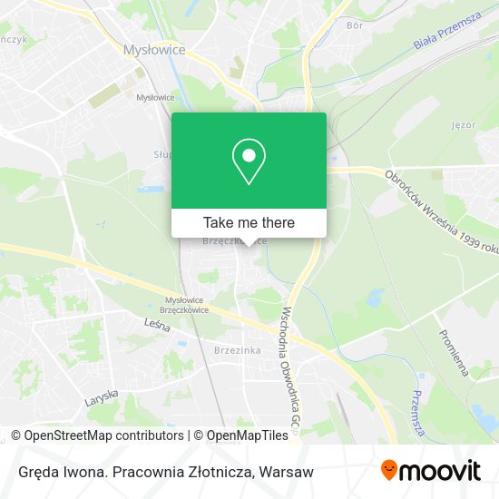 Gręda Iwona. Pracownia Złotnicza map