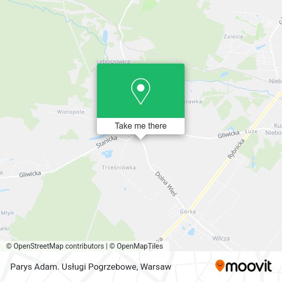 Parys Adam. Usługi Pogrzebowe map