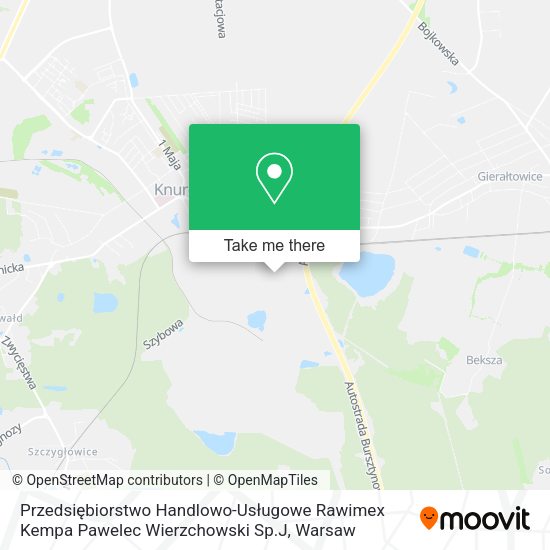 Przedsiębiorstwo Handlowo-Usługowe Rawimex Kempa Pawelec Wierzchowski Sp.J map