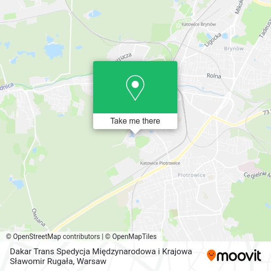 Dakar Trans Spedycja Międzynarodowa i Krajowa Sławomir Rugała map