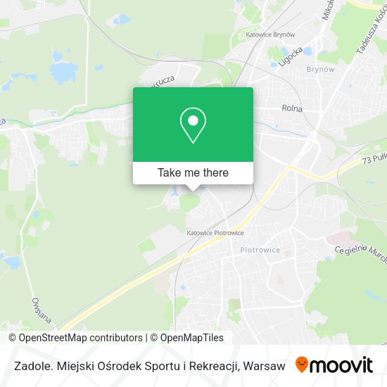 Zadole. Miejski Ośrodek Sportu i Rekreacji map