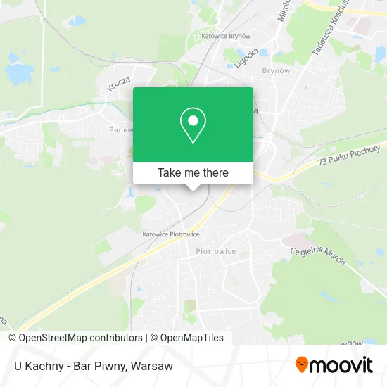 Карта U Kachny - Bar Piwny