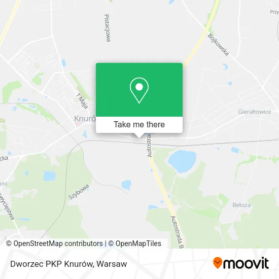 Карта Dworzec PKP Knurów
