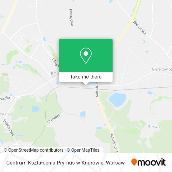 Centrum Kształcenia Prymus w Knurowie map