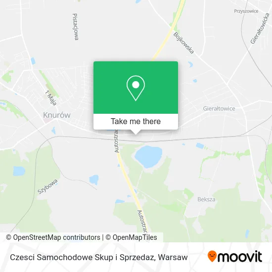 Карта Czesci Samochodowe Skup i Sprzedaz