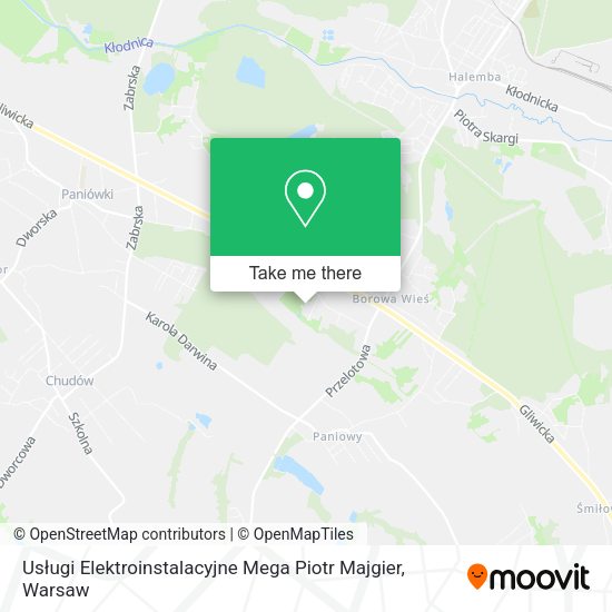 Usługi Elektroinstalacyjne Mega Piotr Majgier map