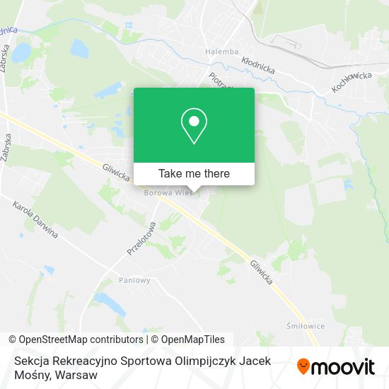 Sekcja Rekreacyjno Sportowa Olimpijczyk Jacek Mośny map