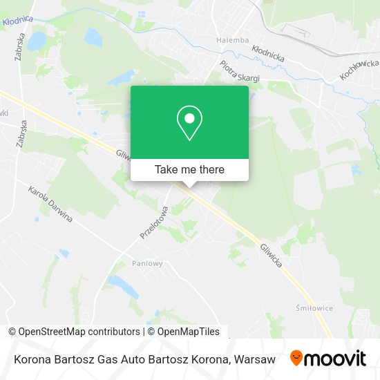 Korona Bartosz Gas Auto Bartosz Korona map