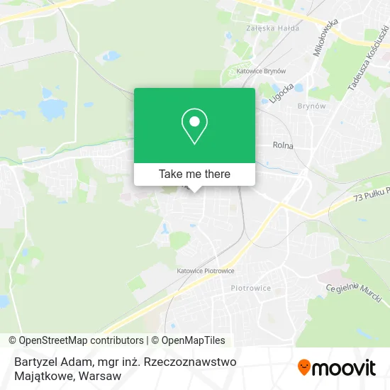 Карта Bartyzel Adam, mgr inż. Rzeczoznawstwo Majątkowe