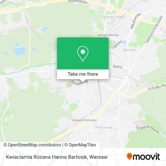 Kwiaciarnia Rózana Hanna Bartosik map