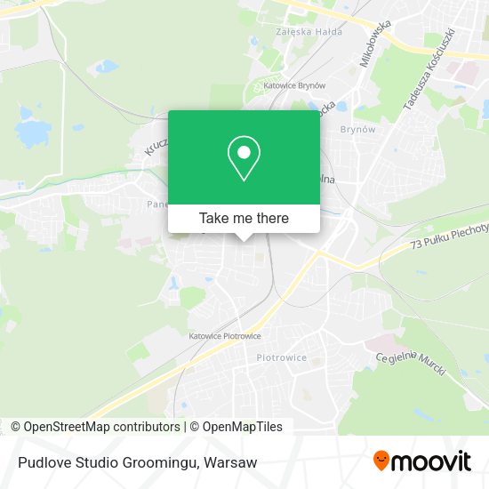 Pudlove Studio Groomingu map