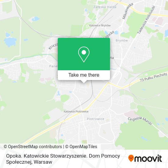 Opoka. Katowickie Stowarzyszenie. Dom Pomocy Społecznej map