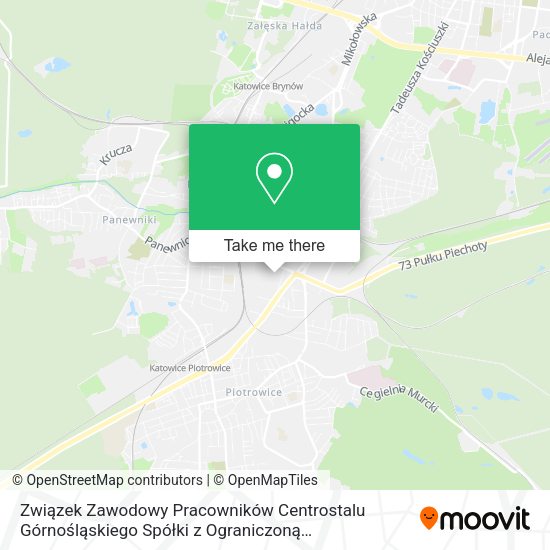 Карта Związek Zawodowy Pracowników Centrostalu Górnośląskiego Spółki z Ograniczoną Odpowiedzialnością