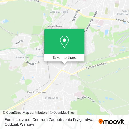 Eurex sp. z o.o. Centrum Zaopatrzenia Fryzjerstwa. Oddział map