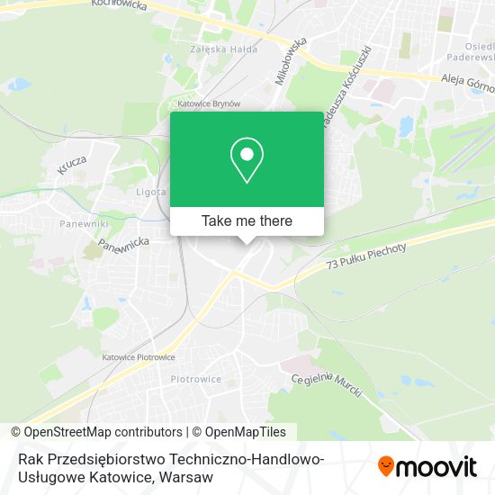 Rak Przedsiębiorstwo Techniczno-Handlowo-Usługowe Katowice map