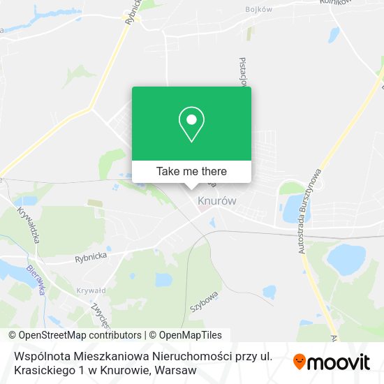 Wspólnota Mieszkaniowa Nieruchomości przy ul. Krasickiego 1 w Knurowie map