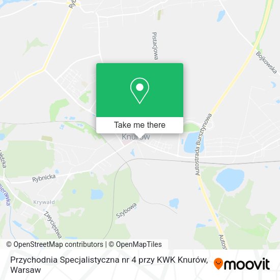 Карта Przychodnia Specjalistyczna nr 4 przy KWK Knurów