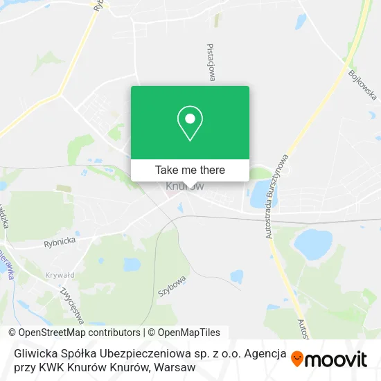 Gliwicka Spółka Ubezpieczeniowa sp. z o.o. Agencja przy KWK Knurów Knurów map