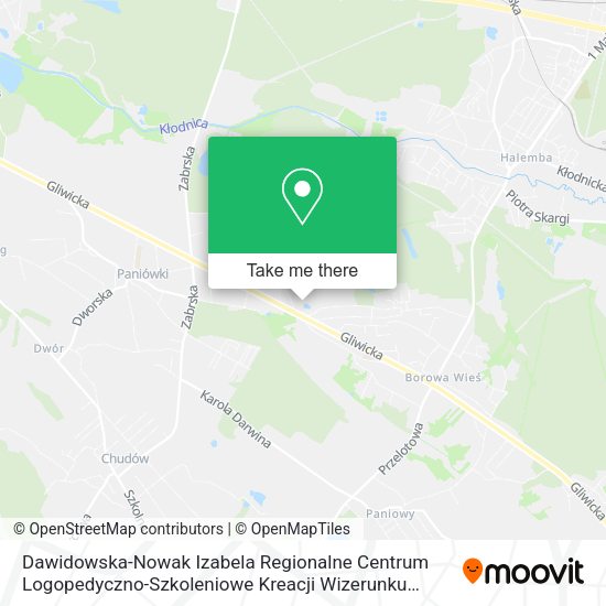 Dawidowska-Nowak Izabela Regionalne Centrum Logopedyczno-Szkoleniowe Kreacji Wizerunku Publicznego map