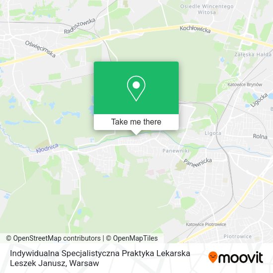 Indywidualna Specjalistyczna Praktyka Lekarska Leszek Janusz map