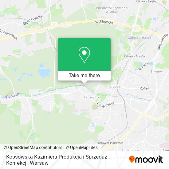 Kossowska Kazimiera Produkcja i Sprzedaz Konfekcji map