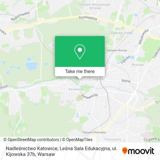 Nadleśnictwo Katowice, Leśna Sala Edukacyjna, ul. Kijowska 37b map