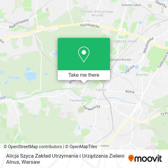 Alicja Szyca Zakład Utrzymania i Urządzania Zieleni Alnus map