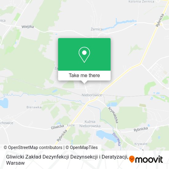 Gliwicki Zakład Dezynfekcji Dezynsekcji i Deratyzacji map