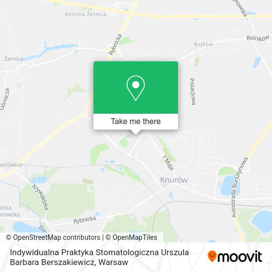 Indywidualna Praktyka Stomatologiczna Urszula Barbara Berszakiewicz map