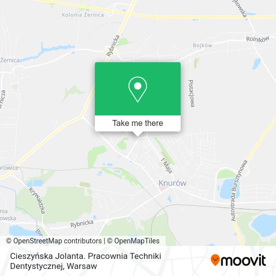 Cieszyńska Jolanta. Pracownia Techniki Dentystycznej map