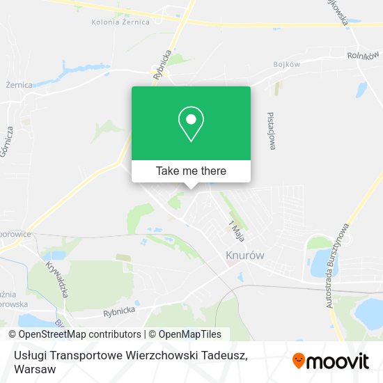 Usługi Transportowe Wierzchowski Tadeusz map