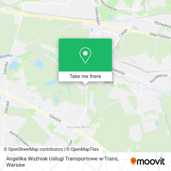 Angelika Woźniak Usługi Transportowe w-Trans map