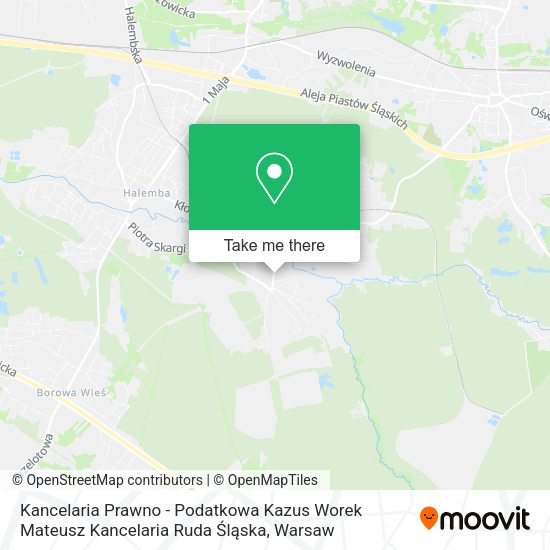 Kancelaria Prawno - Podatkowa Kazus Worek Mateusz Kancelaria Ruda Śląska map