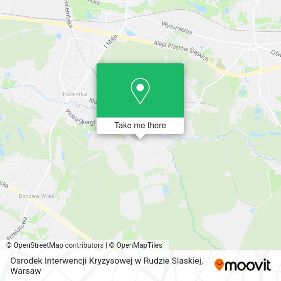 Osrodek Interwencji Kryzysowej w Rudzie Slaskiej map