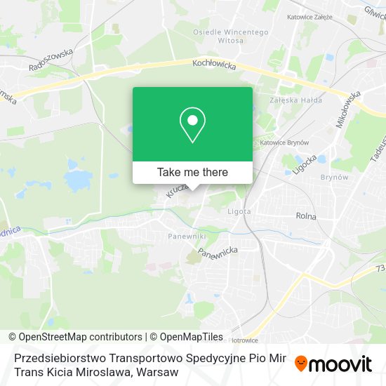 Карта Przedsiebiorstwo Transportowo Spedycyjne Pio Mir Trans Kicia Miroslawa