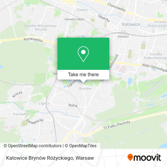 Katowice Brynów Różyckiego map