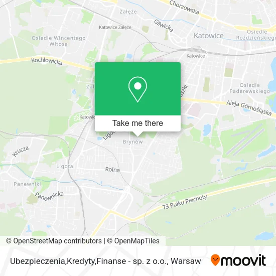 Карта Ubezpieczenia,Kredyty,Finanse - sp. z o.o.