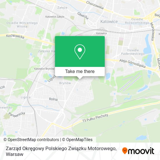 Карта Zarząd Okręgowy Polskiego Związku Motorowego