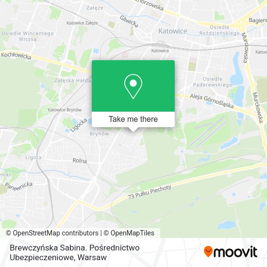 Brewczyńska Sabina. Pośrednictwo Ubezpieczeniowe map