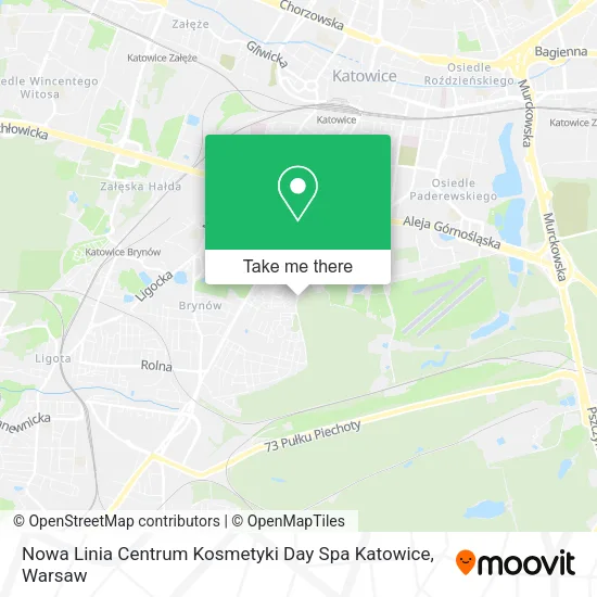 Карта Nowa Linia Centrum Kosmetyki Day Spa Katowice