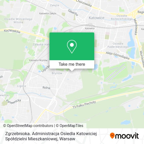 Zgrzebnioka. Administracja Osiedla Katowiciej Spółdzielni Mieszkaniowej map